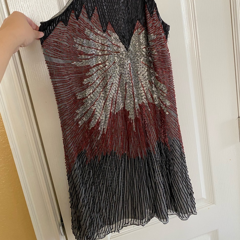 NWOT flawed Parker Silk Sequin Party. Cocktail Dress Size small ***read***
